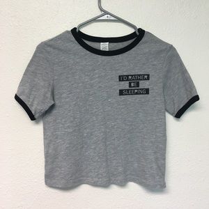 Cropped ringer tee